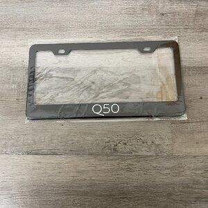 For Infiniti Q50 Black Finish Stainless Steel Metal License Plate Frame